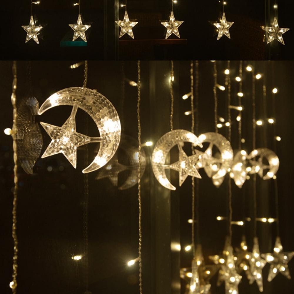 Star Moon LED String Lights Christmas Decor For Home Ramadan Decor Eid Mubarak Ramadan Kareem Decor Muslim Islamic  Eid al-fitr