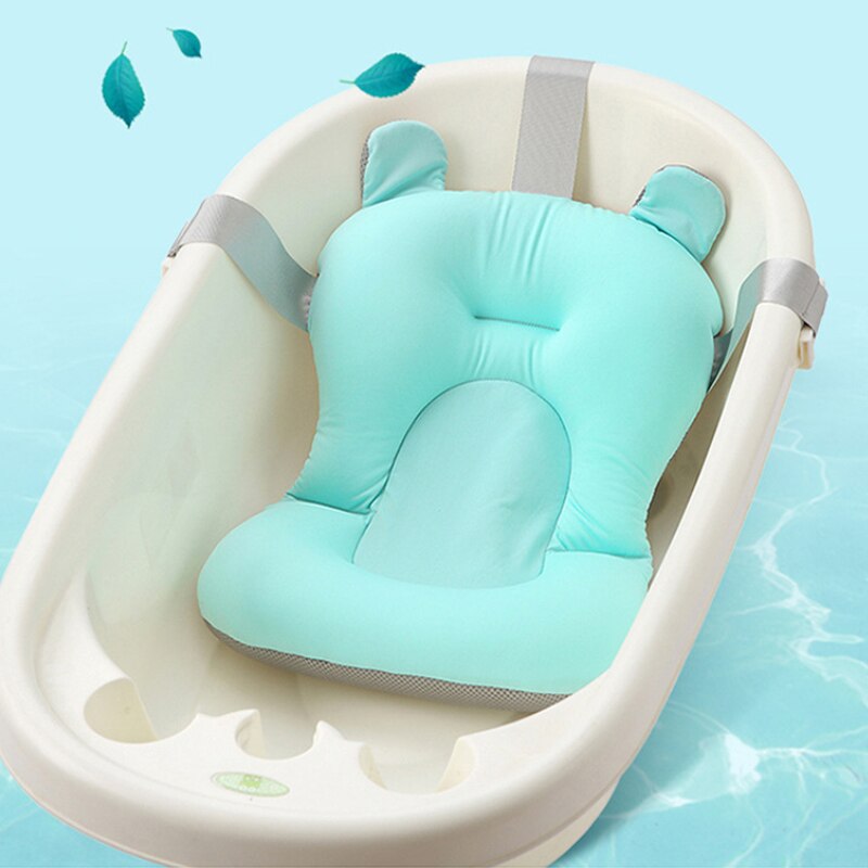 New Baby Shower Bath Tub Pad Non-Slip Bathtub Seat Support Mat Newborn Safety Security Bath Support Cushion Foldable Soft Pillow
