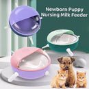 180ml Newborn Puppy Nursing Milk Feeder with 4 Simulated Silicone Nipples for Puppies and Kittens Pet Cat Dog Baby Feeding Bowl - anconmall