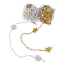 1/2M Christmas Ribbon Decoration Star Bead Chain Ribbon Xmas Tree Ornament DIY Christmas Gift Box Packaging 2022 New Year Natal