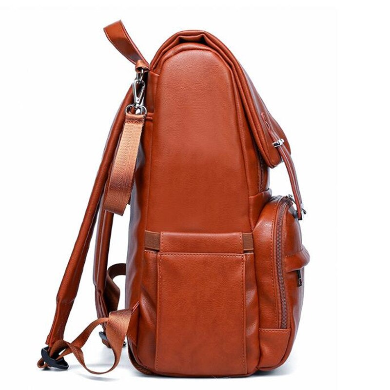 Fashion Mummy PU Diaper Bag Backpack Thermal Insulation Travel Maternity Backpack Nappy Changing Bag Stroller Baby Bag OEM