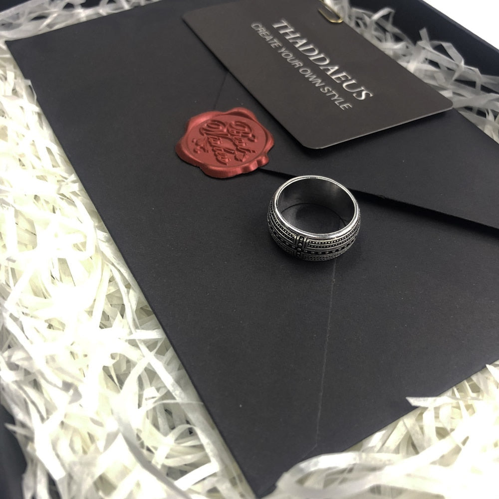 Band Ring Cross Brand New Europe Style Vintage Fashion Jewerly For Women Men Gift In 925 Sterling Silver