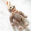 Necklace Rose Gold Teddy Bear Summer Brand New Cute Fine Jewelry Europe 925 Sterling Silver Gift For Women