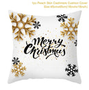 White Golden Xmas Cushion Cover 2022 Merry Christmas Decorations for Home Christmas Ornaments Navidad Xmas Gift New Year 2023