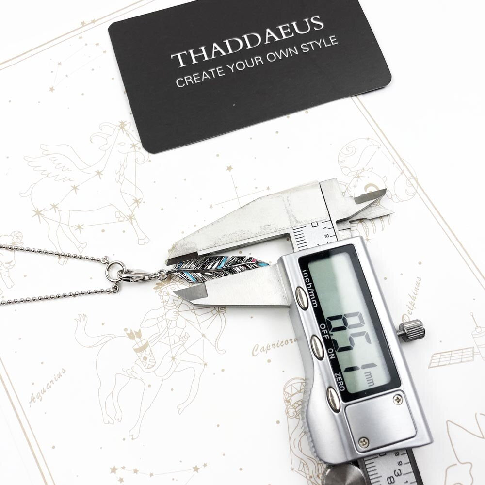 Necklace Ethnic Feather Summer Brand New Eye-Catching Fine Jewelry Europe 925 Sterling Silver Bohemia Gift For Women