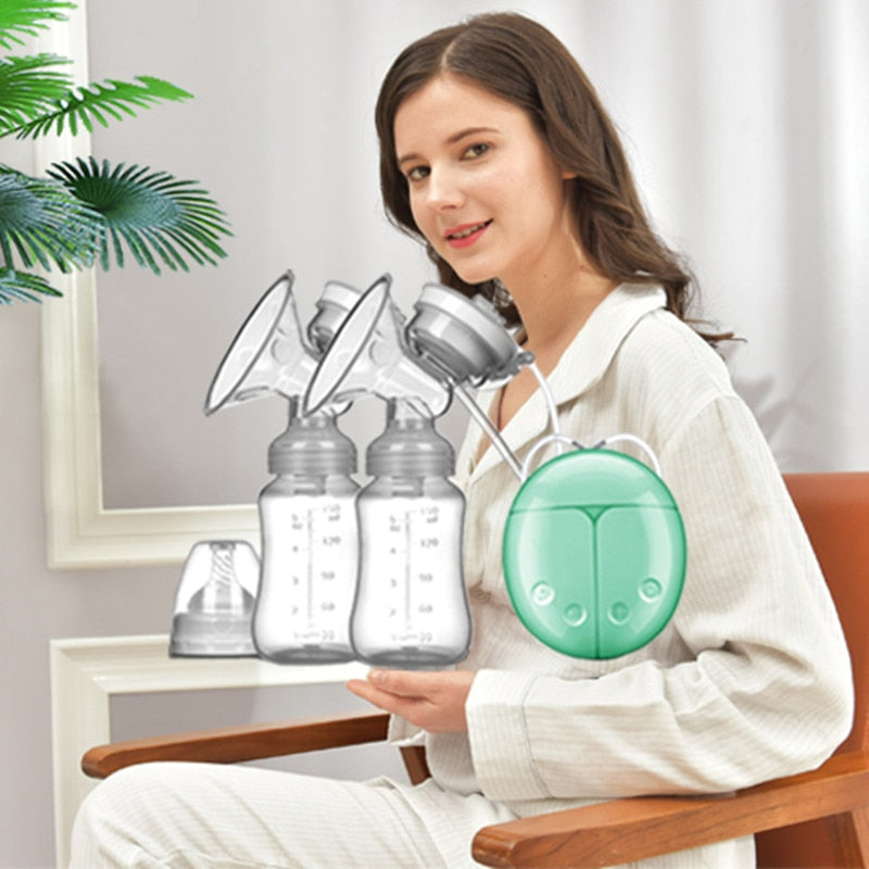 Breast Pump Bilateral Milk Pump Baby Bottle Postnatal Supplies Electric Milk Extractor Breast Pumps USB Powered Baby Breast Feed