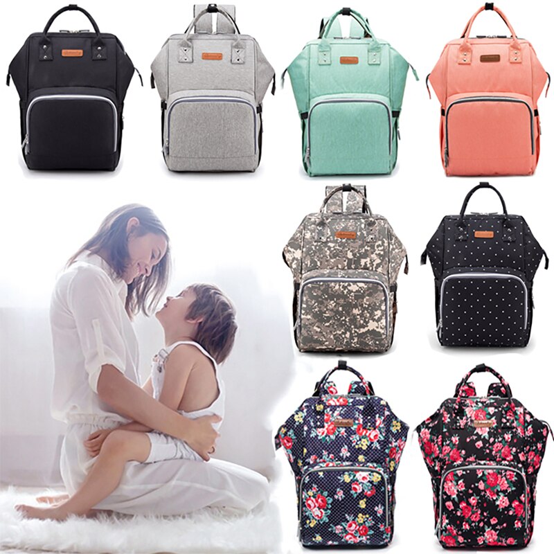 Fashion Maternity Backpack Diaper Bag Large Waterproof Backpack for Mom Travel Baby Bags Multifunction Baby Changing Bags