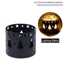 Christmas Iron Hollow Candle Holder Merry Christmas Decorations For Home Table Ornaments Noel Navidad Natal New Year Gifts 2023