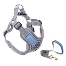 Dog Harness Leash Set No Pull Nylon Vest Harnesses Reflective Chest Strap Leads for Small Large Dogs Teddy, Pug, French Bulldog - anconmall