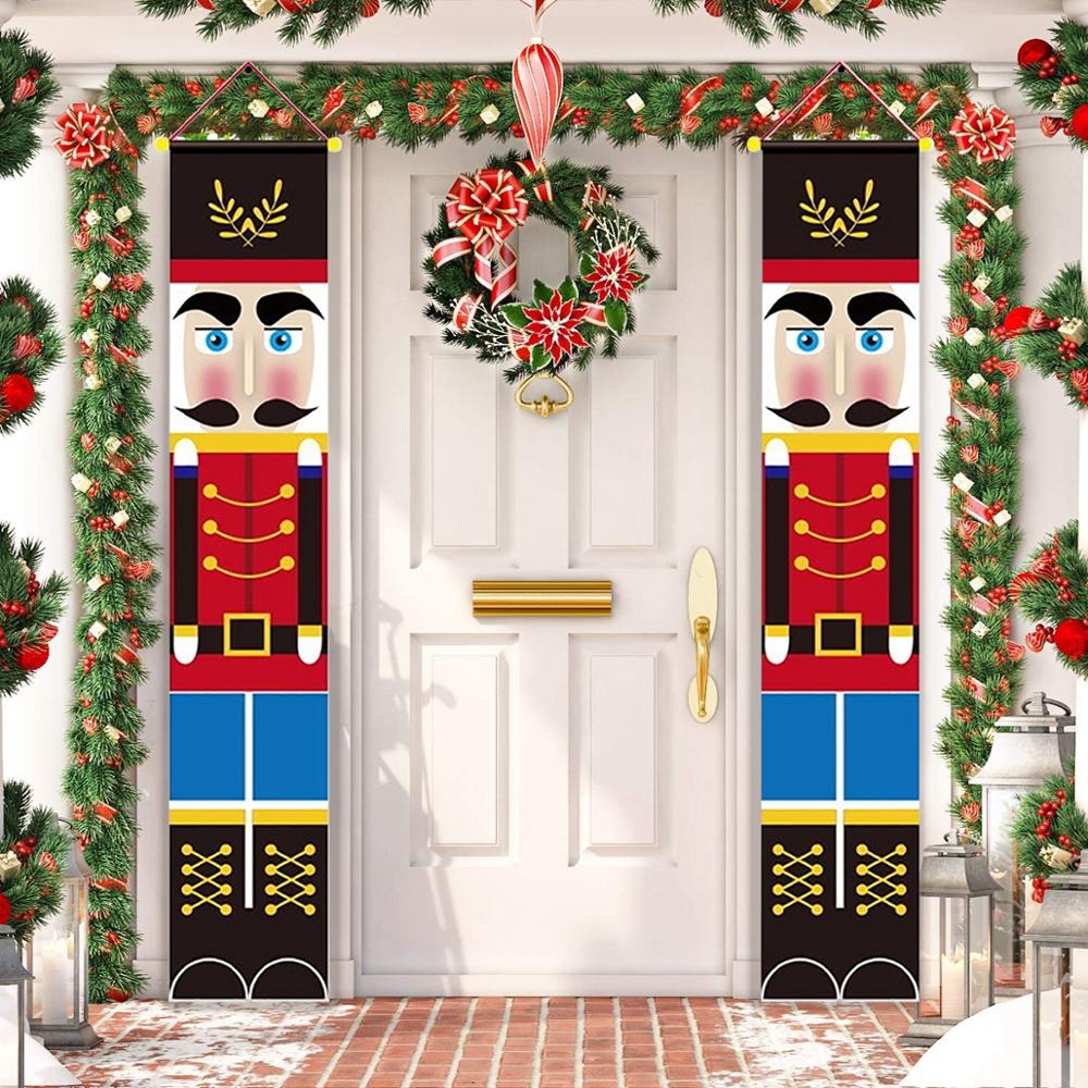 Santa Claus Christmas Banner Merry Christmas Decor For Home 2022 Christmas Ornaments Door Decor Xmas Navidad Noel Gifts New Year