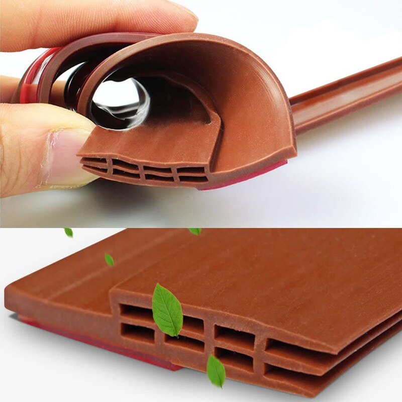 3 Color 1M Length Window Door Bottom Self Adhesive Silicone Rubber Seal Weathering Strip Door Sealing Bar Window Sealing Tape