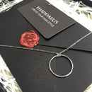 Necklace Large Circle Spring Fashion Charm Carrier Jewelry Europe 925 Sterling Silver Gift For Women Men