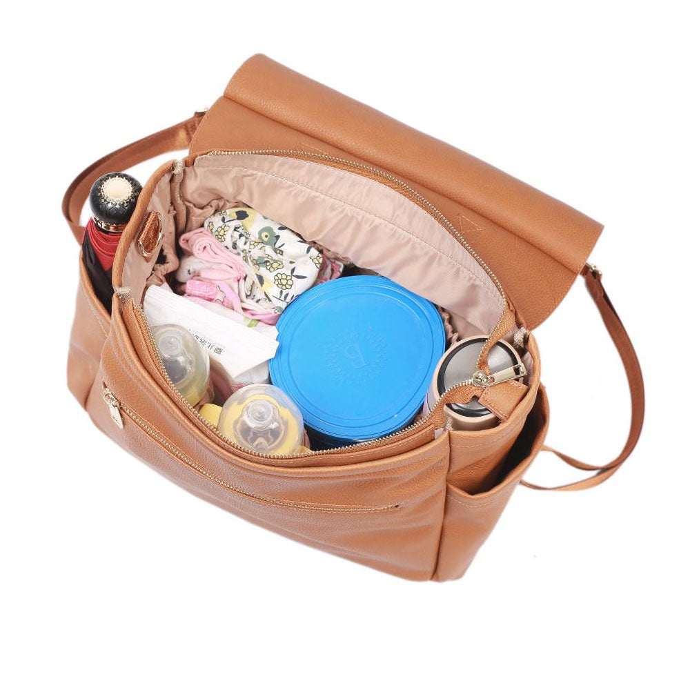 Multifunction Leather Diaper Bags Large Capacity Baby Bags for Baby Care Changing Bags for Mom Outdoor Travel Maternity Backpack