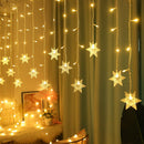 3.5M Snowflake LED String Light Curtain Flashing Fairy Light Garland Winter Party Christmas Decoration for Home Natal New Year