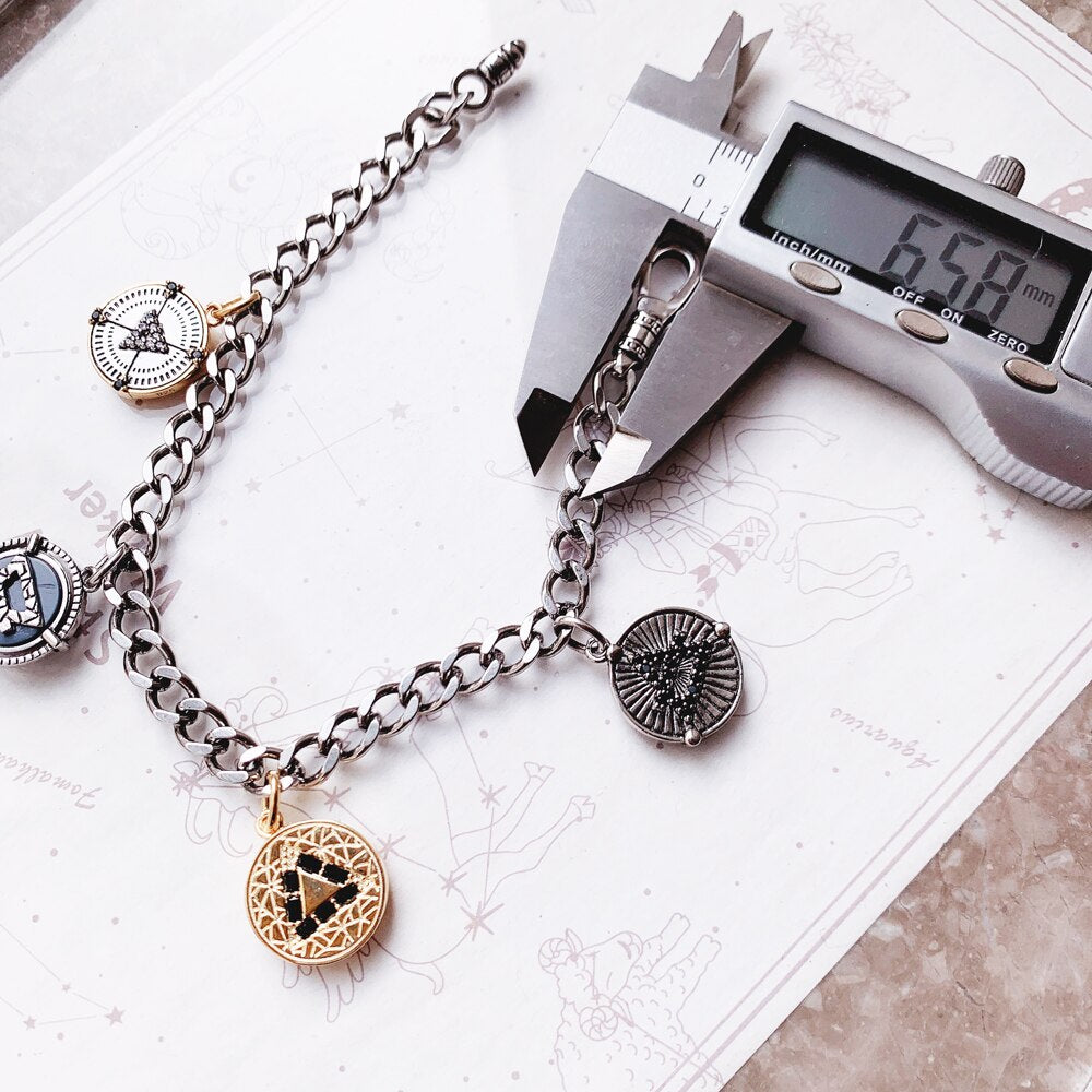 Elements of Nature Chain Bracelet For Women Men 925 Sterling Silver Expressive Talisman Fine Jewelry Party Gifts