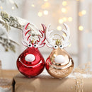 2pcs Elk Christmas Balls Ornaments Bauble Pendant Xmas Tree Hanging Balls Christmas Home Decorations Navidad 2022 Natal New Year