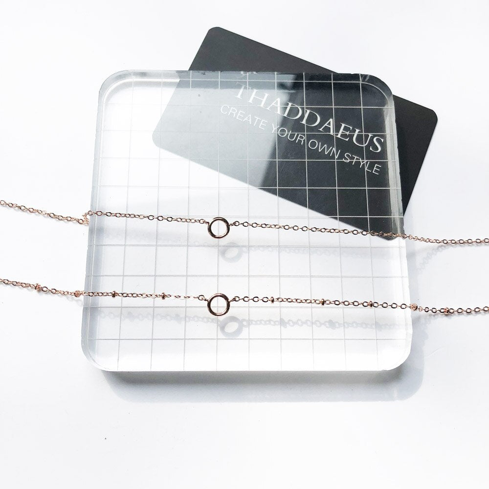 Charm Necklace Rose Color Double Chain Brand New Fashion Jewelry Europe 925 Sterling Silver Gift For Women