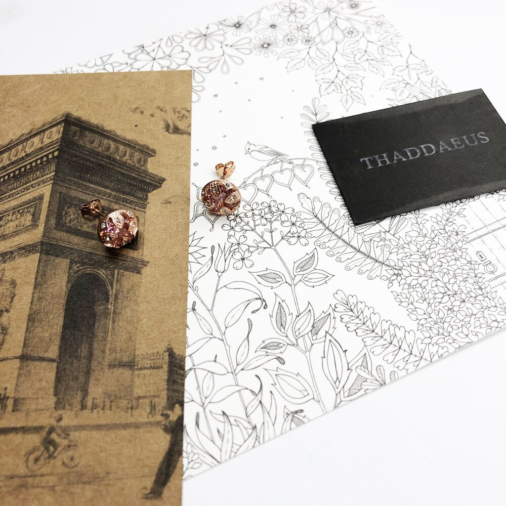 Rose Lotus Stud Earrings Europe Style Glam Fashion Jewerly For Women Gift In 925 Sterling Silver