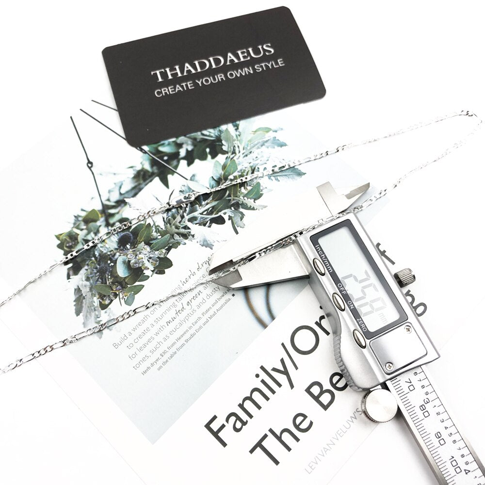 Figaro Chain Classic,2018 Brand New  Glam Fashion Jewelry Europe Style Soul 925 Sterling Silver Bijoux Gift For Men Women