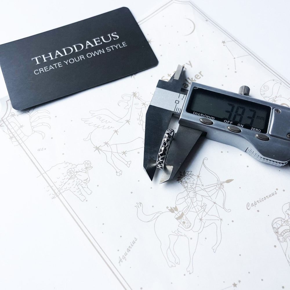 Noble Ring Black Stone Europe Style Detailed Fine Jewelry For Women Men Summer Brand New Vintage 925 Sterling Silver Gift