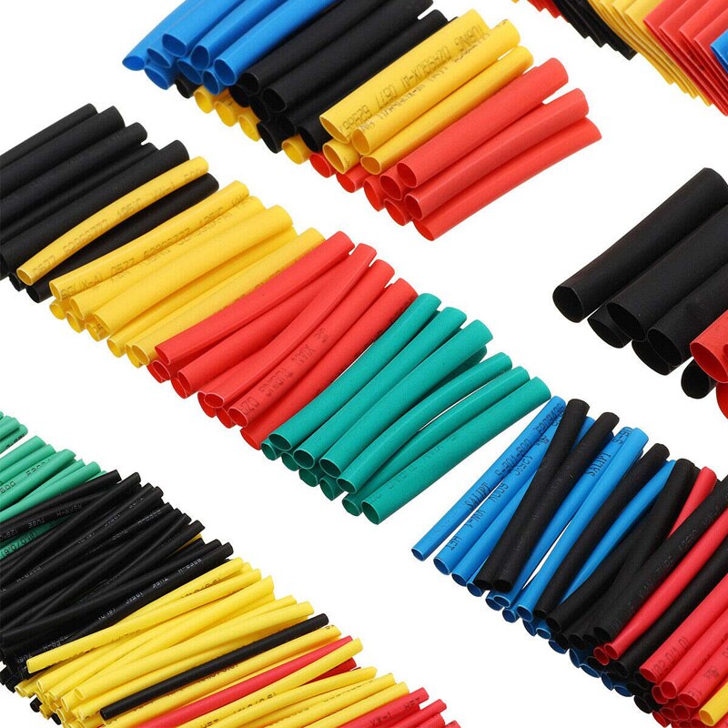 164Pcs Heat Shrink Tube Kit Insulation Sleeving Polyolefin Shrinking Assorted Heat Shrink 2:1 Tubing Wire Cable Sleeving Tube