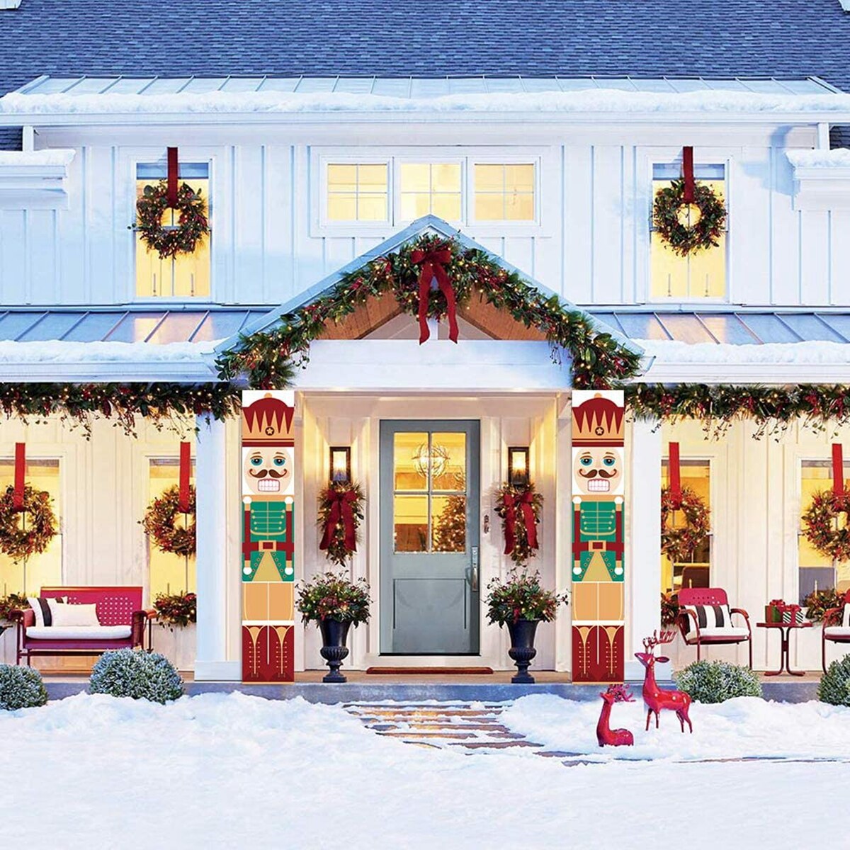 Christmas Hanging Door Banner Porch Sign Merry Christmas Decorations for Home 2022 Christmas Ornaments Navidad Noel New Year - anconmall