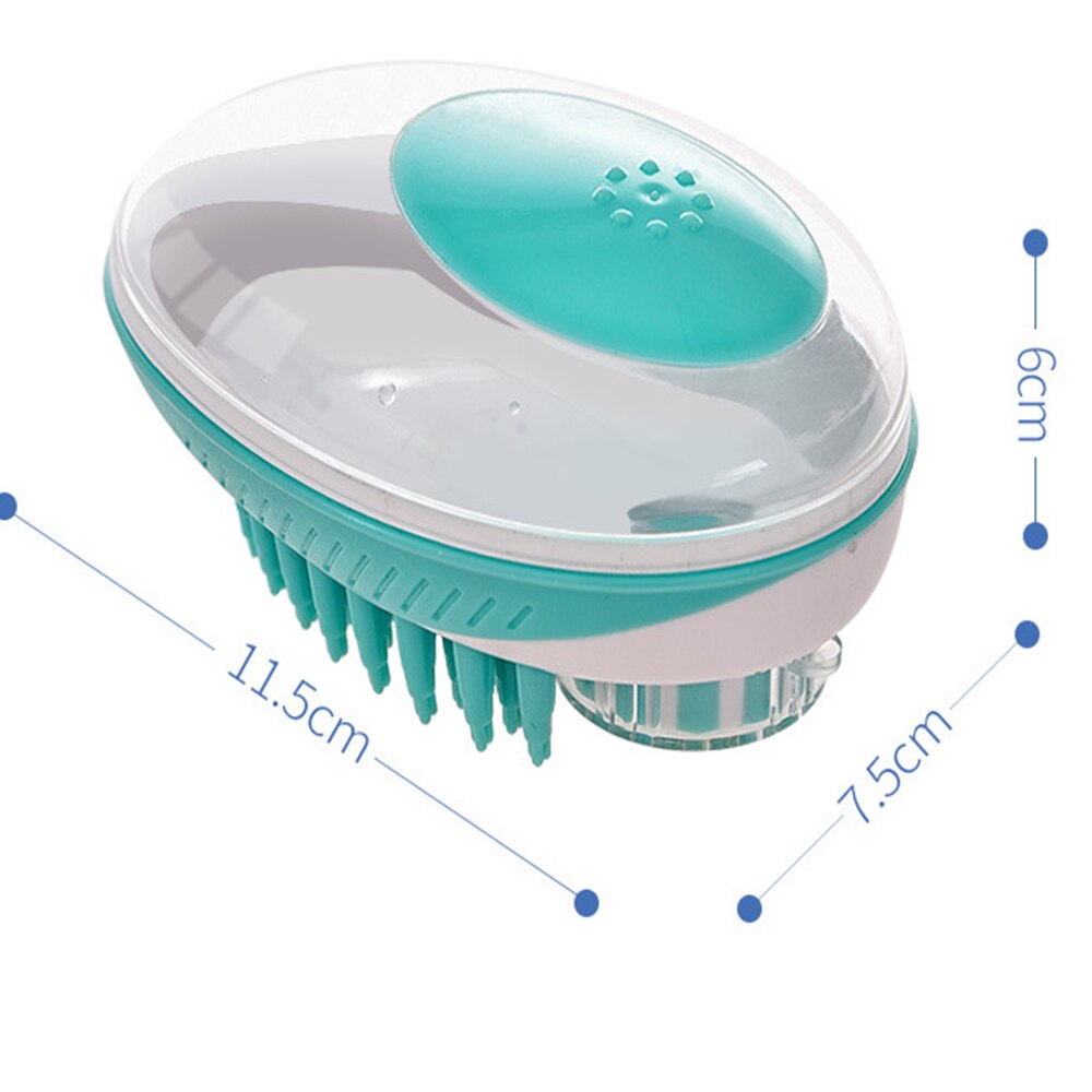 2-In-1 Pet Dog Bath Brush Pet SPA Massage Comb Soft Silicone Dogs Cats Shower Hair Grooming Cmob Dog Cleaning Tool Pet Supplies - anconmall