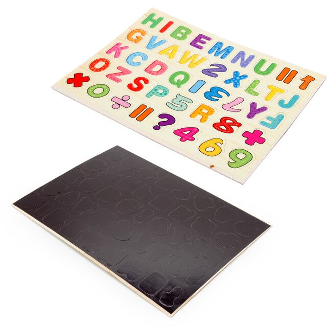 Wooden Kids Educational Learning Toys Magnetic Easel Double Side Dry Erase Board Puzzles Jigsaw Game Toys for Boys Girls