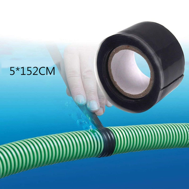 5x152cm Universal Super Strong Fiber Waterproof Silicone Tape Self-adhesive Stop Leaks Seal Repair Tape Self Fusing Wire Tapes