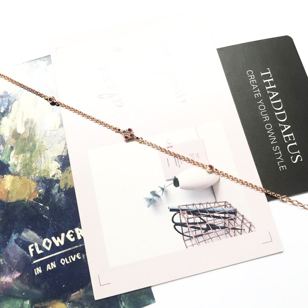 Royalty Rose Gold Plated Bracelets New Link Chain 925 Sterling Silver Fashion Artistic Jewelry Victorian Age Gift For Women