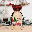 1pc Christmas Wine Bottle Covers Bag Linen Christmas Decorations For Home 2022 Christmas Table Decor Xmas Navidad Noel Gifts