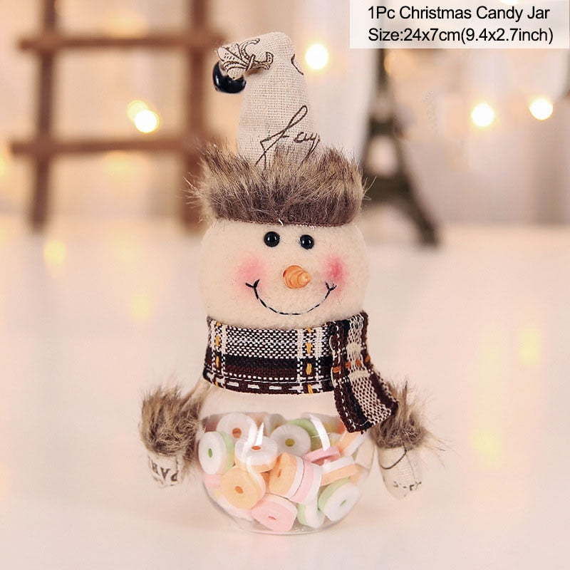 Christmas Elf Candy Jar Gift Bag Christmas Decorations for Home Santa Storage Bottle Xmas Sweet Box Child Kid Gifts Navidad 2022