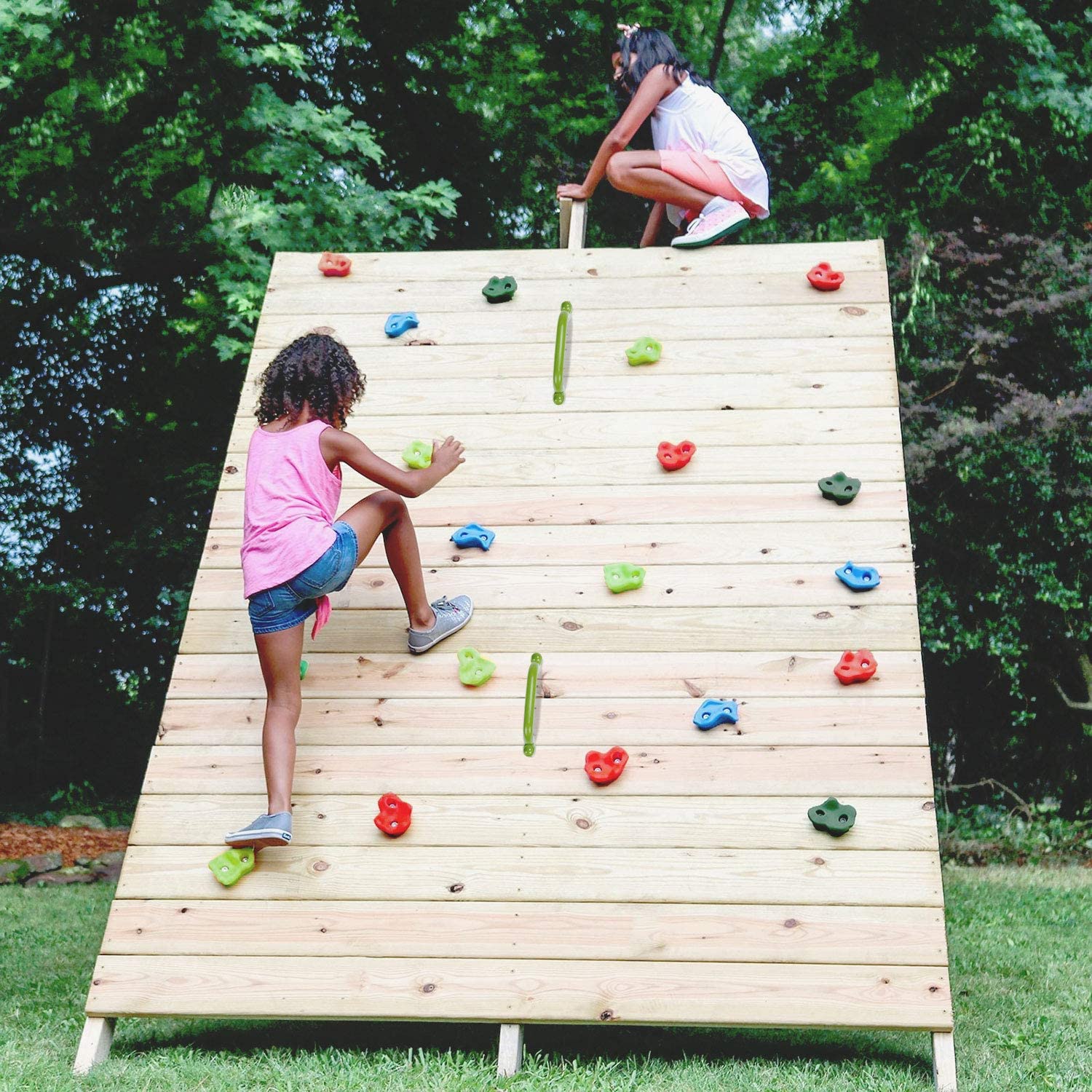 Toys for children Kids Rock Climbing Wall Holds Games Children Wood Wall Climbing Stones Toys Child Playground Outdoor playset