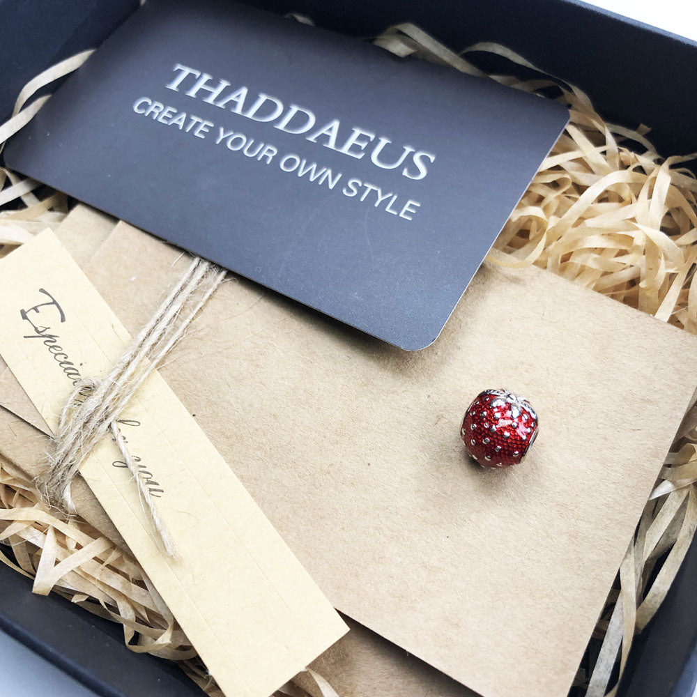 Beads Strawberry 925 Sterling Silver Charm European DIY Jewelry Accessorie Gift For Women