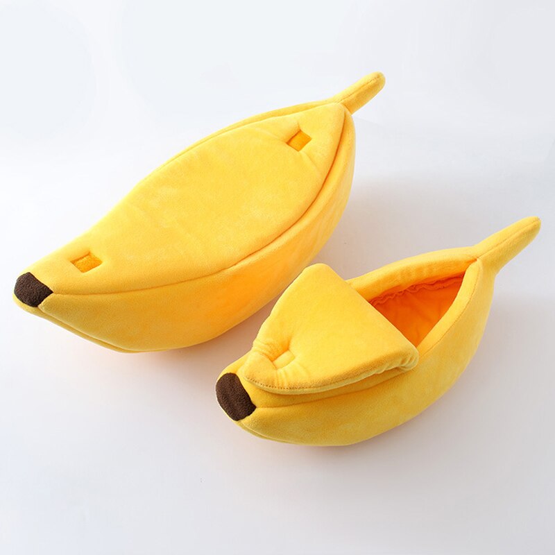 Banana Shape Pet Dog Cat Bed House Mat Durable Kennel Doggy Puppy Cushion Basket Warm Portable Dog Cat Supplies Soft Sofa Beds