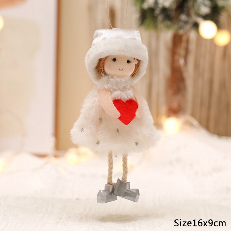 New Year 2023 Christmas Elf Doll Ornaments Xmas Tree Hanging Pendant Navidad 2022 Santa Kids Gift Christmas Home Decoration