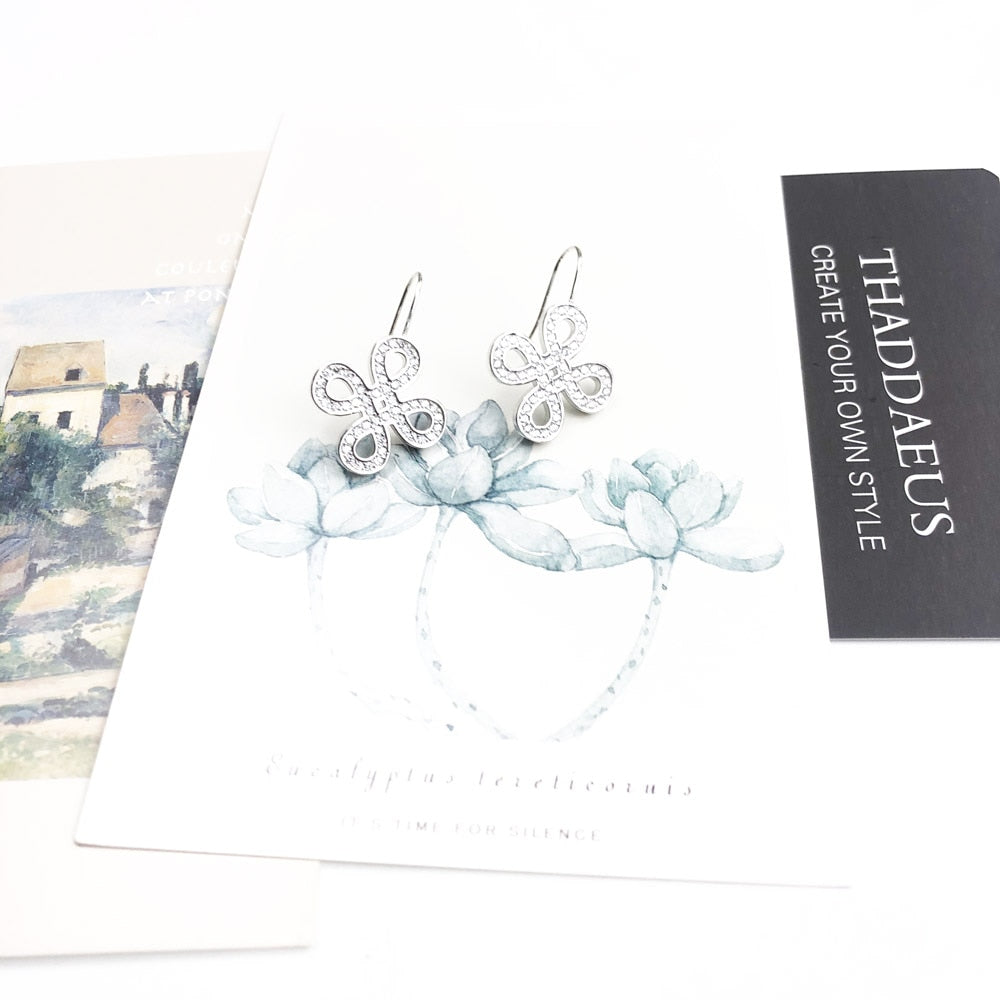 Knot Ear Drop Earrings Summer Brand New Europe Style Good Love Jewelry For Women Gift In 925 Sterling Silver