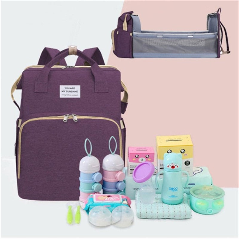 Large Capacity Maternity Bag Diaper Bag Waterproof Baby Bed Bags Baby Care Handbag Diaper Changing Bag Baby Backpack