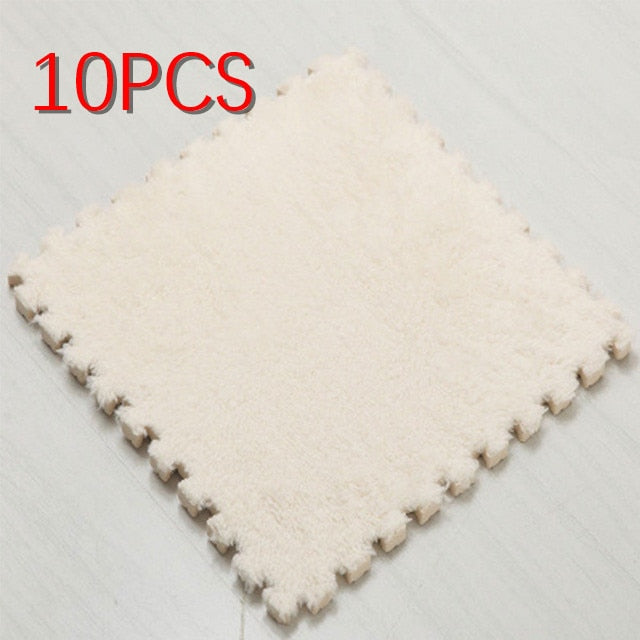 10 Pcs Soft Plush Children's Mat Baby Play Mat Baby Toys Eva Foam Puzzle Carpet In Children's Room Keep Warm Playmat 30*30*1CM