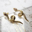 Drop Earrings Beauty Curved Shape Snake Gold Good Fine Jewelry For Women,Summer Brand New Bohemia Gift 925 Sterling Silver