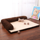 Dog Sofa Bed Pet Soft Lounger Cushion Big Dog Kennel Puppy L Shaped Couch Bed For Small Medium Large Dogs - anconmall