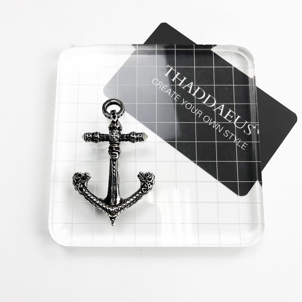 Pendant Skull Anchor Brand New Fashion Punk Jewelry Europe 925 Sterling Silver Accessories Rebel Gift For Woman Men