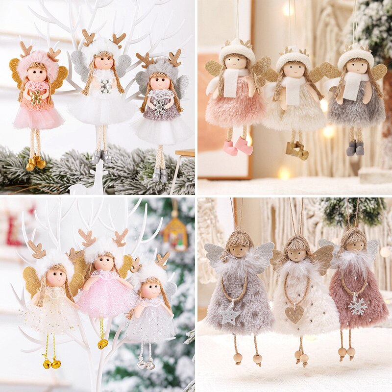 New Year 2023 Christmas Elf Doll Ornaments Xmas Tree Hanging Pendant Navidad 2022 Santa Kids Gift Christmas Home Decoration