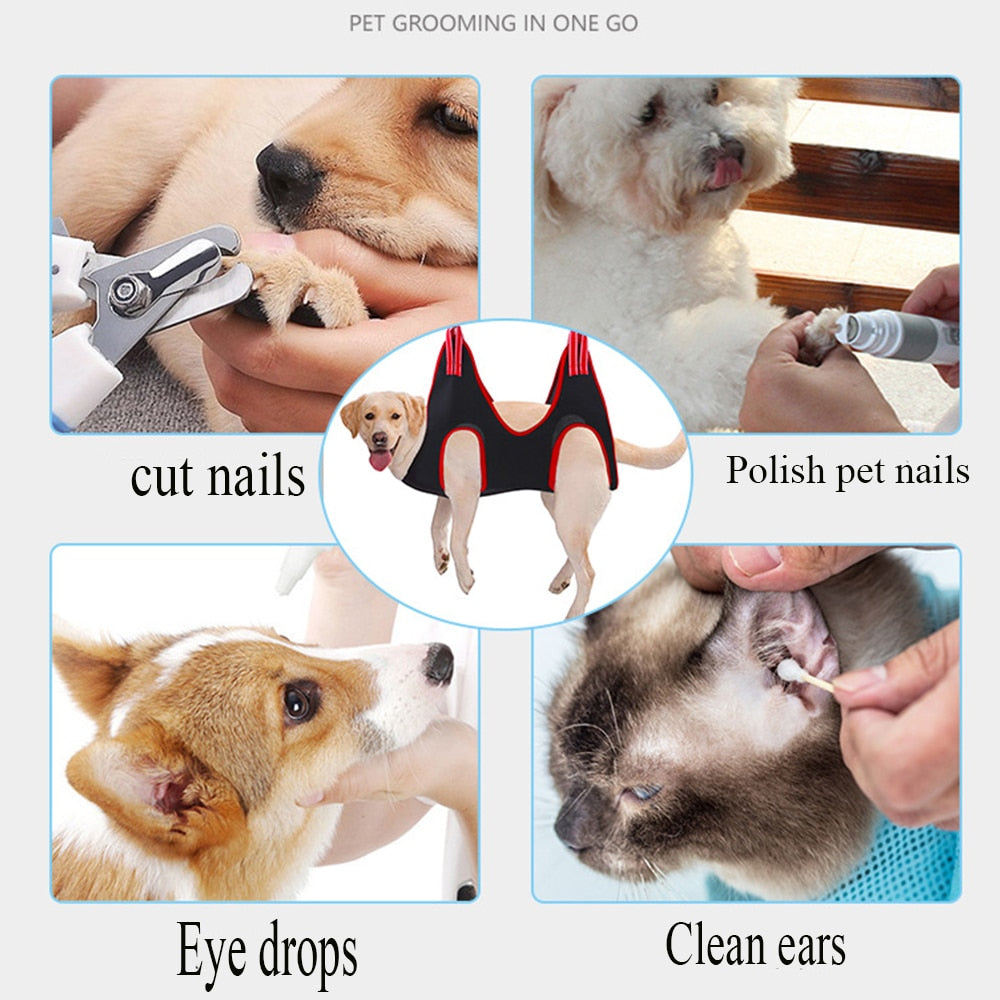 Pet Dog Grooming Hammock for grooming Restraint Bag Cat Nail Clip Trimming Bathing Bag for Puppy Dog Anti-scratch for Cats - anconmall