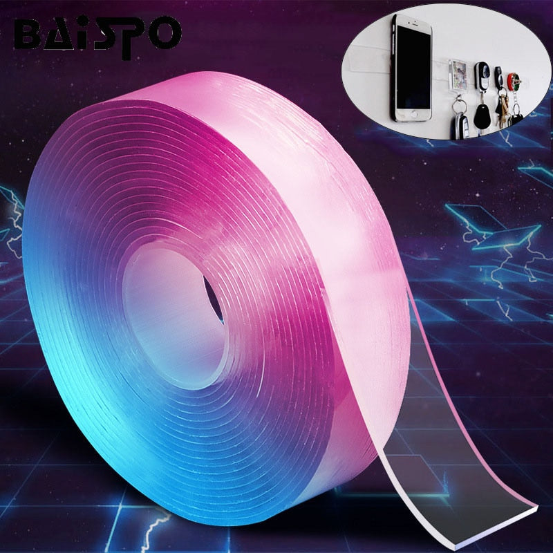 Nano Double-Sided Tape Washable Reusable Transparent Home Universal Wall Stickers Storage Decorative Multifunctional Tapes