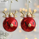 2pcs Elk Christmas Balls Ornaments Bauble Pendant Xmas Tree Hanging Balls Christmas Home Decorations Navidad 2022 Natal New Year