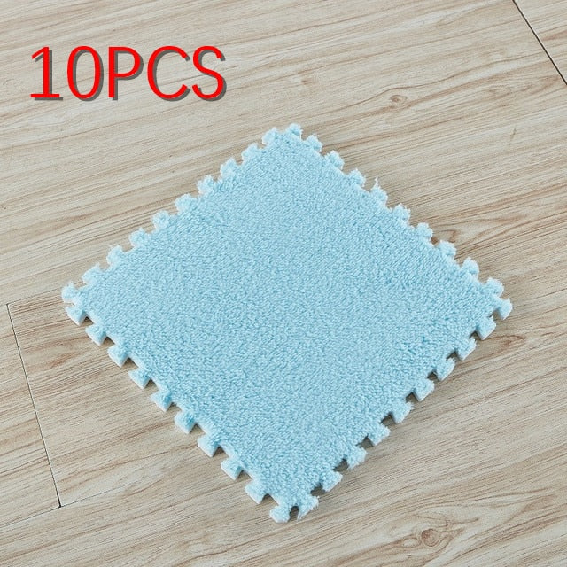 10 Pcs Soft Plush Children's Mat Baby Play Mat Baby Toys Eva Foam Puzzle Carpet In Children's Room Keep Warm Playmat 30*30*1CM