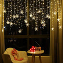 3.5M Snowflake LED String Light Curtain Flashing Fairy Light Garland Winter Party Christmas Decoration for Home Natal New Year