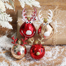 2pcs Elk Christmas Balls Ornaments Bauble Pendant Xmas Tree Hanging Balls Christmas Home Decorations Navidad 2022 Natal New Year