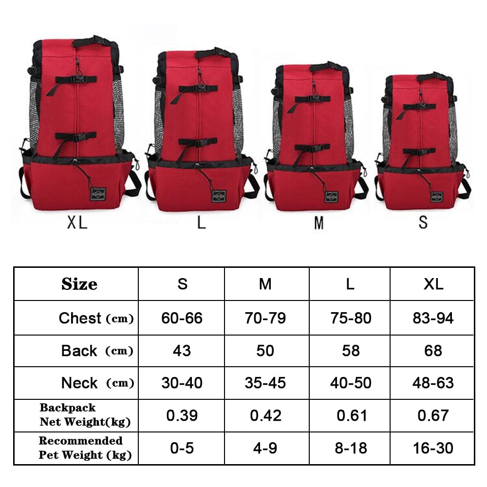 Pet Dog Carrier Travel Backpack Outdoor Double Shoulder Bag with Mesh Breathable Bicycle Motorcycle Hiking Bag for Dogs 4 Sizes - anconmall